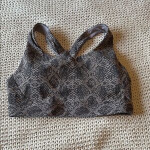 Athleta Gray Snake Pattern Sports Bra